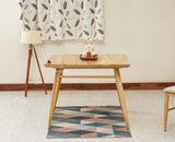 Boston Solid Wood Rattan Cane Dining Table Four Seater Set Square Furniselan Natural-Finish