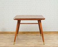 Boston Solid Wood Rattan Cane Dining Table Four Seater with Bench Furniselan Brown-Finish