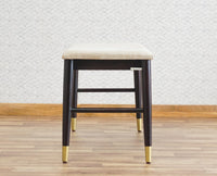Boston Solid Wood Rattan Cane Dining Table Four Seater with Bench Furniselan Grey-Finish