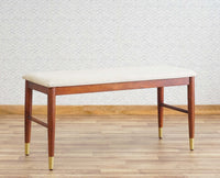 Boston Solid Wood Rattan Cane Dining Table Four Seater with Bench Furniselan Brown-Finish