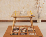 Boston Solid Wood Rattan Cane Dining Table Six Seater Set Furniselan Natural-Finish