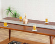 Boston Solid Wood Rattan Cane Dining Table Six Seater Set with Bench Furniselan
