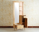 Boston Solid Wood Rattan Cane Dressing Table Furniselan Natural Finish