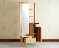 Boston Solid Wood Rattan Cane Dressing Table Furniselan Natural Finish