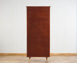 Boston Solid Wood Rattan Cane Dressing Table Furniselan Brown-Finish