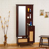 Boston Solid Wood Rattan Cane Dressing Table Furniselan Grey-Finish
