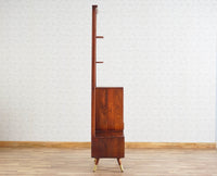Boston Solid Wood Rattan Cane Dressing Table Furniselan Brown-Finish