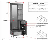 Boston Solid Wood Rattan Cane Dressing Table Furniselan Natural Finish