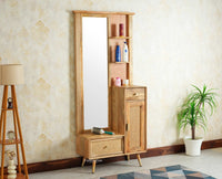 Boston Solid Wood Rattan Cane Dressing Table Furniselan Natural Finish