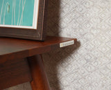 Boston Solid Wood Rattan Cane End Table Furniselan Brown-Finish