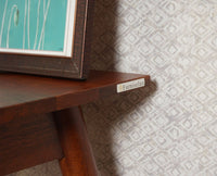 Boston Solid Wood Rattan Cane End Table Furniselan Brown-Finish