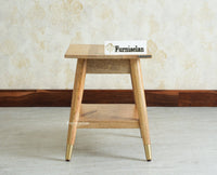 Boston Solid Wood Rattan Cane End Table Furniselan Natural Finish