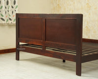Boston Solid Wood Rattan Cane King Size Bed Furniselan grey finish