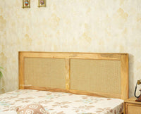 Boston Solid Wood Rattan Cane King Size Bed Furniselan natural finish