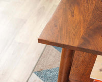 Boston Solid Wood Rattan Cane two Drawer Coffee Table - Coffee Table - Furniselan Brown-Finish