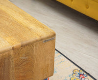 Boston Solid Wood Rattan Cane One Drawer Coffee Table Furniselan - Natural-Finish