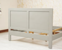 Boston Solid Wood Rattan Cane Queen Size Bed - Queen Size Bed - Furniselan Cool-Grey