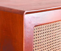 Boston Solid Wood Rattan Cane Single Door Wardrobe - Wardrobes & Cabinets - Furniselan - Brown-Finish
