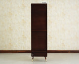 Boston Solid Wood Rattan Cane Single Door Wardrobe - Wardrobes & Cabinets - Furniselan-Grey Finish