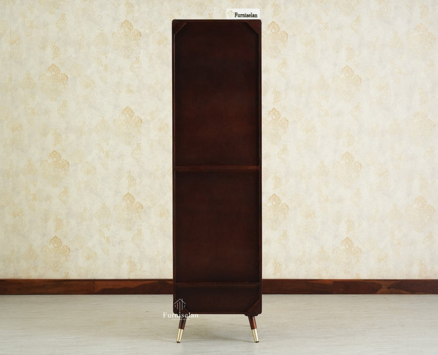 Boston Solid Wood Rattan Cane Single Door Wardrobe - Wardrobes & Cabinets - Furniselan-Grey Finish
