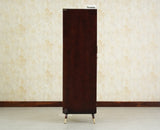 Boston Solid Wood Rattan Cane Single Door Wardrobe - Wardrobes & Cabinets - Furniselan-Grey Finish
