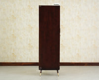 Boston Solid Wood Rattan Cane Single Door Wardrobe - Wardrobes & Cabinets - Furniselan-Grey Finish