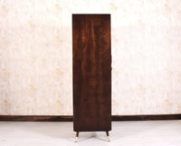 Boston Solid Wood Rattan Cane Single Door Wardrobe - Wardrobes & Cabinets - Furniselan-Grey-Finish