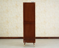 Boston Solid Wood Rattan Cane Single Door Wardrobe - Wardrobes & Cabinets - Furniselan--brown Finish