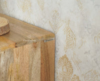 Boston Solid Wood Rattan Cane Tall Chest of Drawer Five Drawer Furniselan Natural Finish