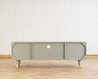 Boston Solid Wood Rattan Cane Tv Cabinet Furniselan Cool-Grey