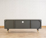 Boston Solid Wood Rattan Cane Tv Cabinet Furniselan Slate-Grey
