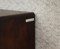Boston Solid Wood Rattan Cane Tv Cabinet Furniselan Grey-Finish