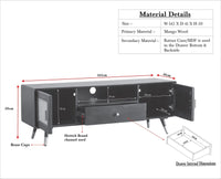 Boston Solid Wood Tv Entertainment Unit Set Of Three Cabinets Furniselan Natural Finish