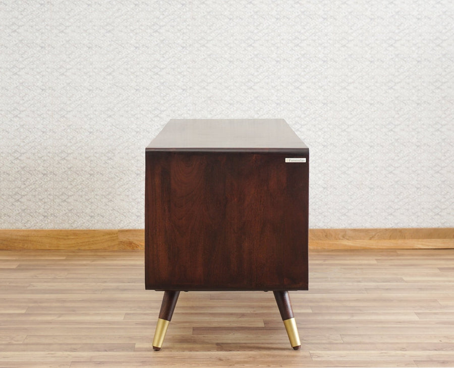Boston Solid Wood Rattan Cane Tv Cabinet Furniselan Grey-Finish