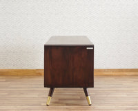 Boston Solid Wood Rattan Cane Tv Cabinet Furniselan Grey-Finish