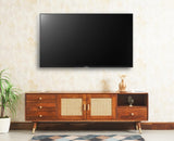 Boston Solid Wood Rattan Cane Tv Cabinet with Two Doors and Four Drawers