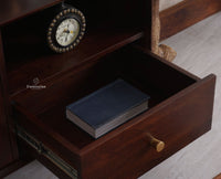 Boston Solid Wood Rattan Cane Tv Cabinet with Two Doors and Four Drawers - Tv Cabinet - Furniselan Grey-Finish