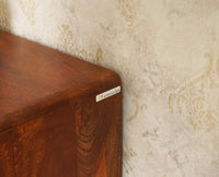 Boston Solid Wood Rattan Cane Tv Cabinet with Two Doors and Four Drawers - Tv Cabinet - Furniselan Brown-Finish