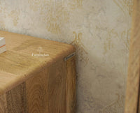 Boston Solid Wood Rattan Cane Two Door Sideboard Cabinet Furniselan Natural Finish