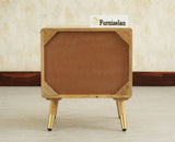 Boston Solid Wood Rattan Cane Two Drawer Bedside Table - Bedside Table - Furniselan Natural Finish