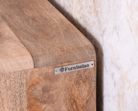 Boston Solid Wood Rattan Cane Two Drawer Bedside Table - Bedside Table - Furniselan