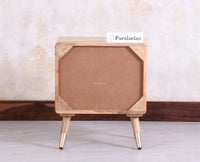 Boston Solid Wood Rattan Cane Two Drawer Bedside Table - Bedside Table - Furniselan