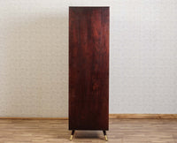 Boston Solid Wood Rattan Cane Wardrobe Furniselan Grey-Finish