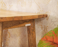 Boston solid wood rattan side table with one drawer - Bedside Table - Furniselan Natural-Finish