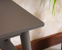 Boston solid wood rattan side table with one drawer Furniselan Slate-Grey