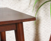 Boston solid wood rattan side table with one drawer Furniselan Grey-Finish