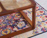 Boston Solid Wood Rattan Square Coffee Table - Coffee Table - Furniselan Brown-Finish