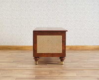Boston Solid Wood Rattan Storage Trunk Box Furniselan Brown-Finish