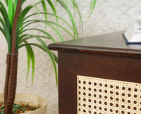 Boston Solid Wood Rattan Storage Trunk Box Furniselan Grey-Finish