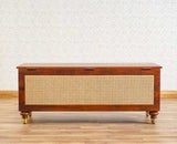 Boston Solid Wood Rattan Storage Trunk Box Furniselan Brown-Finish